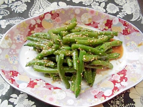 インゲン豆の甘味噌炒り煮